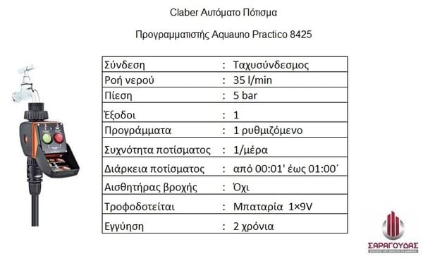 Claber Προγραμματιστές για Αυτοματο Πότισμα