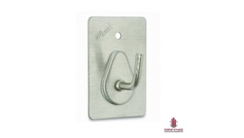 Large adhensive wall hook 2pcs 7201E Inox Brinox