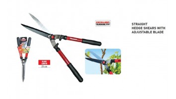 Straight hedge shears with adjustable blade 23cm 77003 Benman