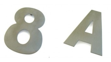 House address Inox letters  A  B and numbers 0-9