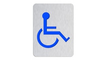 WC Inox label Disabled S-WC